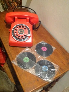 MATTEL PHONE - TELEFONO GIOCATTOLO CULT VINTAGE CON DISCHI - Foto 1 di 1
