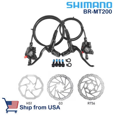 Shimano BL BR MT200 Hydraulic Disc Brake Set MTB Bicycle Brake Front HS1 G3 RT56