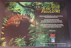 RAGE TCG The War of the Amazon ~ Vintage 2x Page Magazine PRINT AD 1995 - Picture 1 of 1