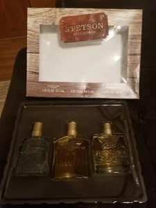 Stetson Cologne 3 Pc Gift set Original 2.25 oz, Fresh 1.75 oz  Rich Suede 2.0 oz - Picture 1 of 6
