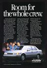 1989 Hyundai Sonata Deep Space Astronomical Galaxy Room For Whole Crew Print Ad