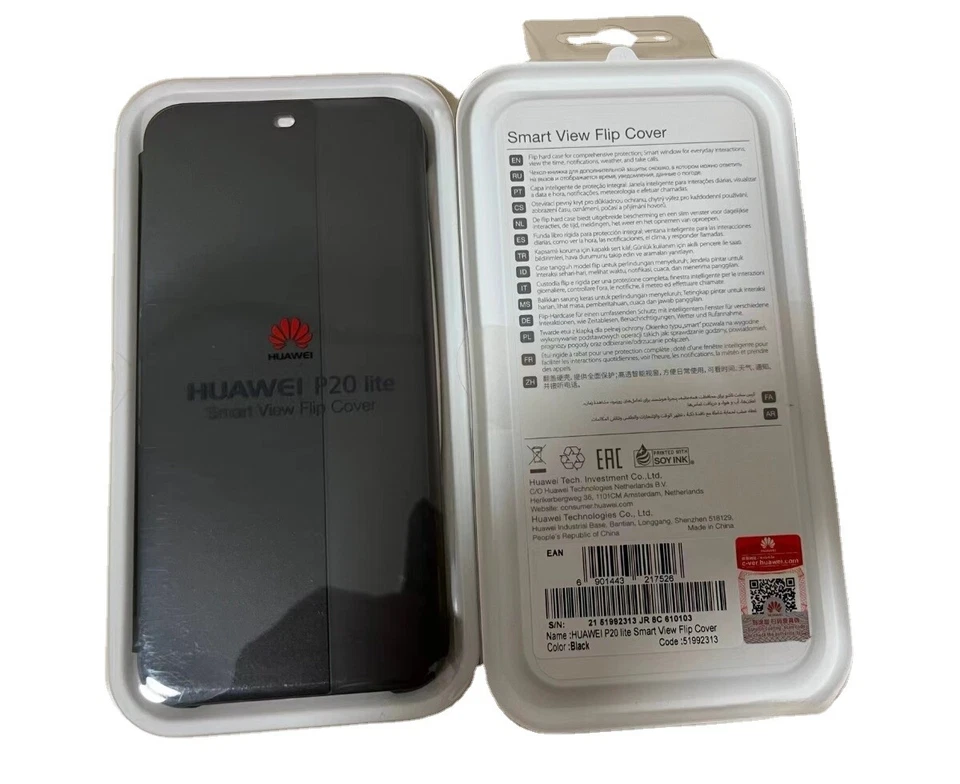 Original For HUAWEI P20 Lite Smart Flip Cover Case Luxury PU Leather - Image 1 of 2