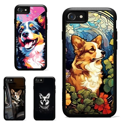 Para Apple iPhone Google Motorola Moto arte feliz corgi cachorro cubierta de moda Foto 1 de 4