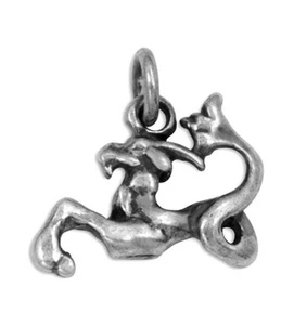 Silber Sternzeichen Halskette, Seeziege, 925 Sterling Silber Steinbock Anhänger - S-663 - Bild 1 von 1