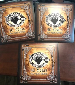 Bellamy Brothers (LOT 3x) 40 Years AUTOGRAPHED Vinyl Jacket (Vinyl not Included) - Imagen 1 de 11