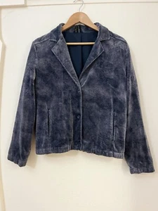 GREVELOUR Nouveau Velour Vintage 1970s Velvet Blazer / Bomber Jacket Sz 14 AU - Picture 1 of 16