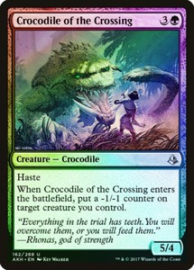 Crocodile of the Crossing FOIL Amonkhet NM Green Uncommon MAGIC CARD ABUGames