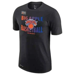 New York Knicks Nike City Edition Story Logo T-Shirt Men's 2021 NBA Big Apple NY - Picture 1 of 10