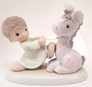 Vintage Precious Moments 106151 We're Pulling For You 1987 Porcelain Figurine - Picture 1 of 8