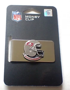 TAMPA BAY BUCCANEERS MONEY CLIP STAINLESS STEEL W/PEWTER EMBLEM - Picture 1 of 4