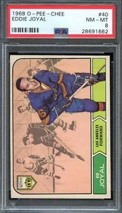 1968-69 O-PEE-CHEE #40 EDDIE JOYAL PSA 8 KINGS *K2327 - Picture 1 of 2