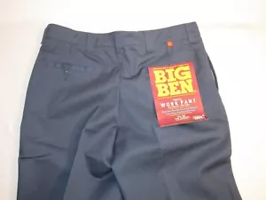 NWT Vintage 1970s Big Ben Workwear USA Size 38 X 26-Twill Navy Pants #764 - Picture 1 of 16