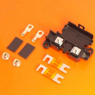 MTA Midi Car Inline Fuse Holder - 2 x 40 Amp ANL Mini Fuse Terminals Heat Shrink - Image 1 of 4