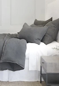 VINTAGE Bommel Schein STANDARD LEINEN Blair Midnight Gray NEU IM PAKET Single - Bild 1 von 8