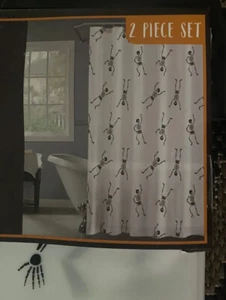 Neu Halloween Tanzende Skelette Duschvorhang und Liner Set 72”x72” - Bild 1 von 7