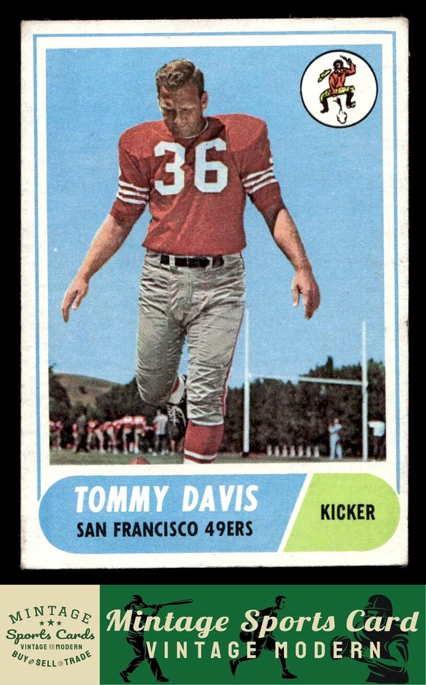 1968 Topps - Tommy Davis - #165 San Francisco 49ers - Image 1 of 2