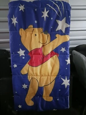 Vintage Disney Winnie The Pooh Sleeping Slumber Bag Glow In The Dark Stars 60x57 - Image 1 of 4