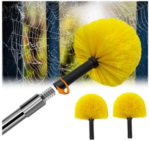 Spider Web Brush with Pole - 4ft Cobweb Duster with Extension Pole & 2 Fluffy - Picture 1 of 8