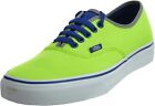 Vans Unisex Authentic (Brite) Skate Shoes-Brite Neon Green/Blue-9-Women/7.5-Men