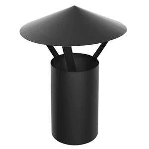 Rauchrohr 130mm - Regenhaube FAL schwarz DN130 Kaminrohr Ofen Rohr - Bild 1 von 1
