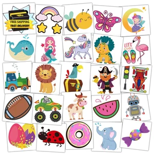 408 PIEZAS Tatuajes para Niños para Suministros de Fiesta, Hoja Envuelta Individualmente Ta Temporal - Imagen 1 de 6
