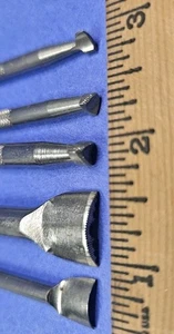 Lot of 5 Craftool Leather Stamping Tool Punch Various Styles Shapes Crafts - Imagen 1 de 13