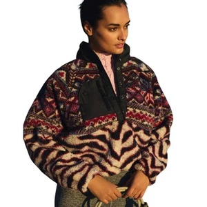 Free people Movement Rocky Ridge Pullover Maglione in Pile Taglia Media Oversize - Foto 1 di 10