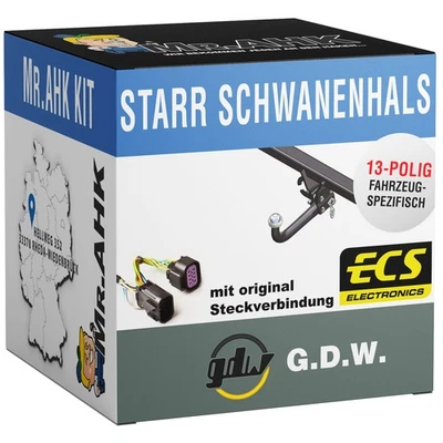 Enganche de remolque rígido GDW para Seat Leon hatchback 14-17 con 13 polos especial - Imagen 1 de 3