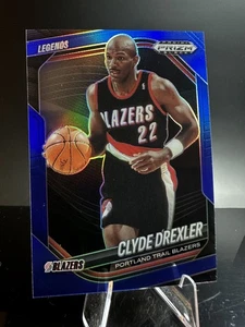 2024-25 Panini Prizm Black Clyde Drexler Legends Blue Prizm /199 - Picture 1 of 2