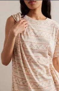 NWT Free People We The Free Nina Printed 100% Cotton Oversized Tee T Shirt Boho - Picture 1 of 10