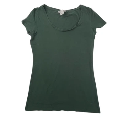 Camisa H&M Básica Verde Oscuro Manga Corta Talla PEQUEÑA Foto 1 de 4