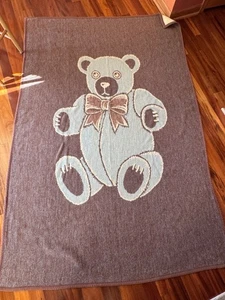 Vintage Vuteks Teddybär Decke 55"X82" - Bild 1 von 4
