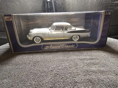 ANSON CLASSIC SILVER 1957 STUDEBAKER GOLDEN HAWK 1:18 SCALE - Image 1 of 4