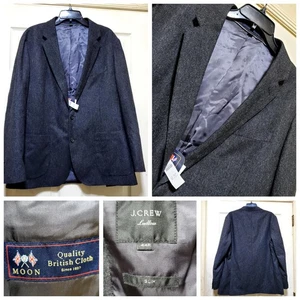 J Crew Ludlow Blazer Men 44R Slim Fit Gray Wool Moon British Cloth Jacket Career - Picture 1 of 22