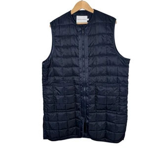 Rebecca Minkoff lange gesteppte gefütterte Weste Damen XL dunkelblau Reißverschluss Fronttaschen - Bild 1 von 8