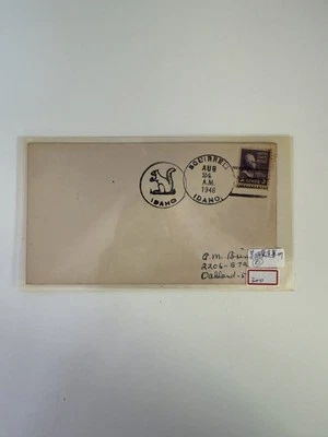 1948 “Squirrel, Idaho” Pictorial Postmark Cover - Novelty Cancellation - Image 1 of 2