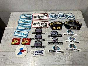 Vintage Embroidered Patch Collection Lot Of  24 Work Military Sports Automotive - Picture 1 of 8