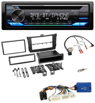 JVC Bluetooth Lenkrad USB DAB CD Autoradio für Toyota Corolla 2009-2013 schwarz - Bild 1 von 4