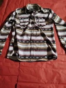 Cowboy-Hemd Jugendgröße 10/12 schwarz Perlen Druckknöpfe Knopfleiste - Bild 1 von 7