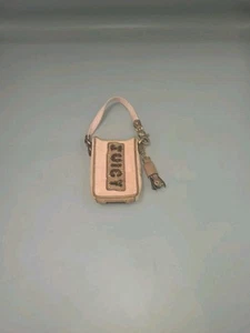Porta cellulare vintage Juicy Couture micro borsa mini Y2K velluto rosa velluto - Foto 1 di 13