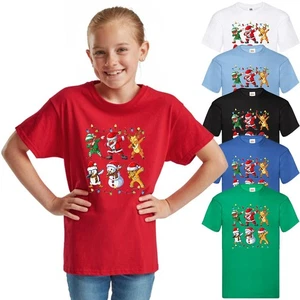 Dabbing Santa Christmas T-Shirt Unisex Elf Reindeer Rudolph Xmas Novelty Tee - Picture 1 of 7