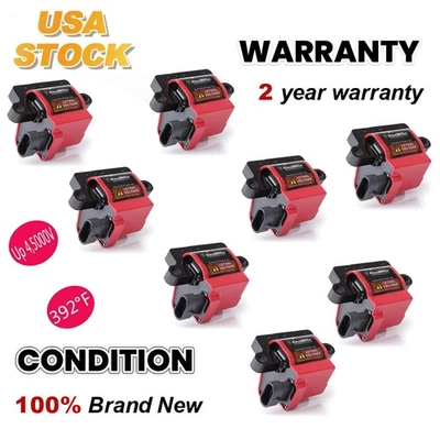 12558693 Square Ignition Coil (8) For Chevy GMC Cadillac Express 3500 D581 UF271 - Image 1 of 4