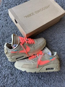 Air Max 90 x Off-White Brown | Desert Miner | Taglia UK8.5 US9.5 EU43 | Virgil AM90 - Foto 1 di 16