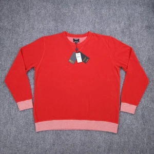 Todd Snyder Sudadera Para Hombres 2XL Rojo Terry Cuello Redondo Contraste Costilla Suave Punto en V - Imagen 1 de 17
