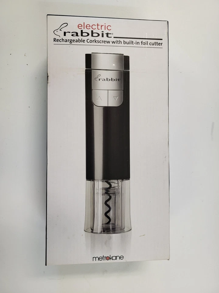 Sacacorchos Eléctrico Recargable Metrokane Conejo con Cortador de Lámina Incorporado Foto 1 de 2