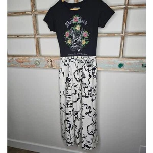 Custom Upcycled Midi Ed Hardy T-Shirt Kleid Cinch Taille Größe Small - Bild 1 von 16