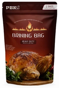 Bolsas grandes de salmuera de pavo de alta resistencia para pavo o jamón, paquete de 2, con cuerda de cocina - Imagen 1 de 4