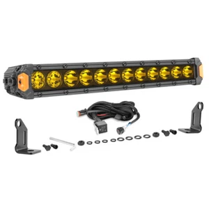12/14/16 Inch LED Light Bar Slim Single Row Driving Work Bar Amber Off Road Fog - Picture 1 of 12