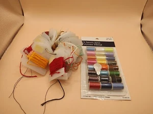 Lot Of 21 Floss Embroidery Thread Numbered Cards Assorted Colors Cross Stitch - Picture 1 of 9