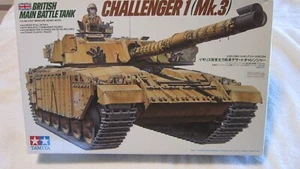 TAMIYA BRITISH MAIN BATTLE TANK CHALLENGER 1 MK.3 MODEL TANK 1/35 SCALE - Picture 1 of 3